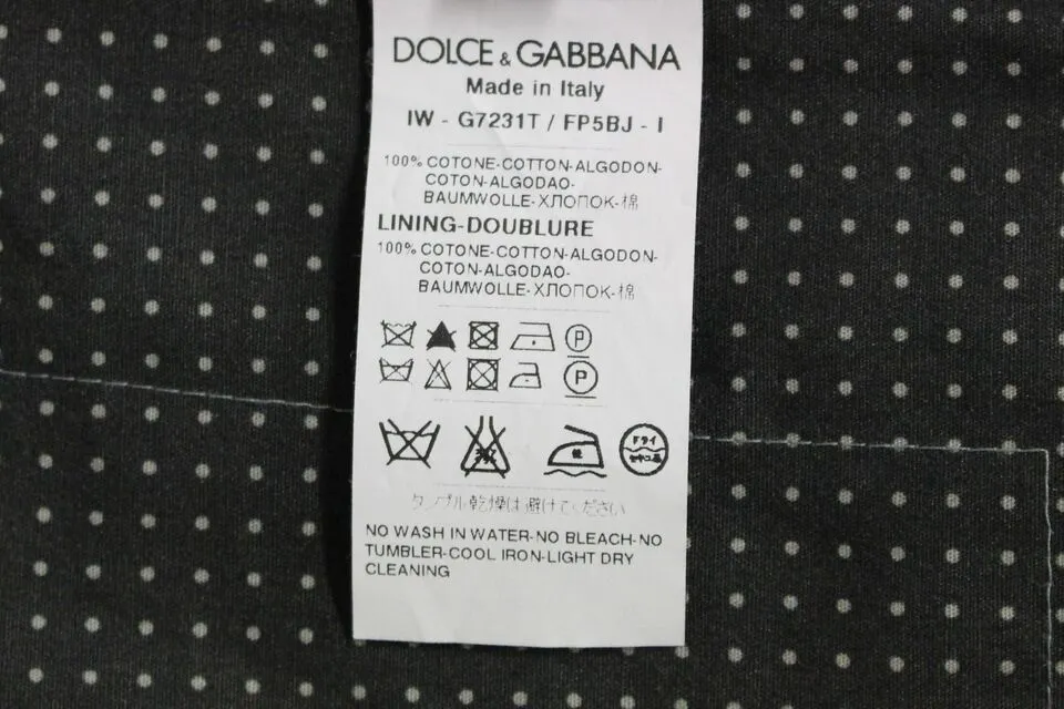 Dolce & Gabbana Men's Elegant Gray Cotton Dress Vest