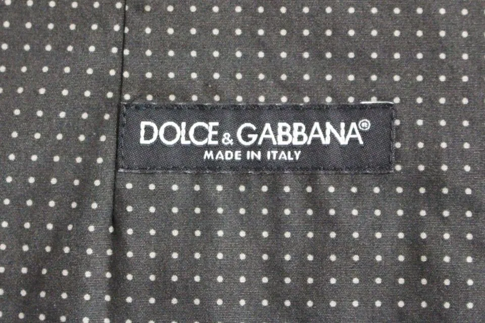 Dolce & Gabbana Men's Elegant Gray Cotton Dress Vest