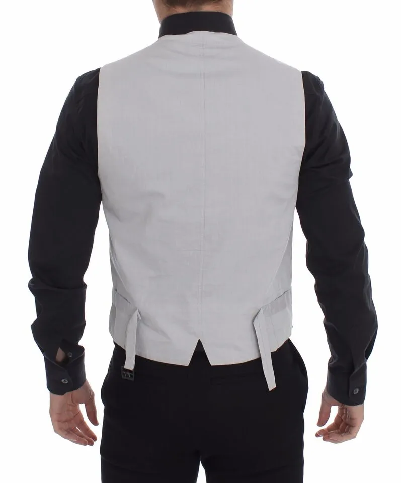 Dolce & Gabbana Men's Chic Beige Single Breasted Dress Vest