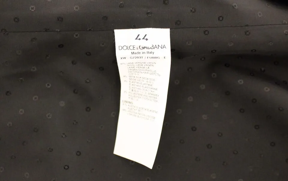 Dolce & Gabbana Men's Elegant Silk-Wool Black Dress Vest