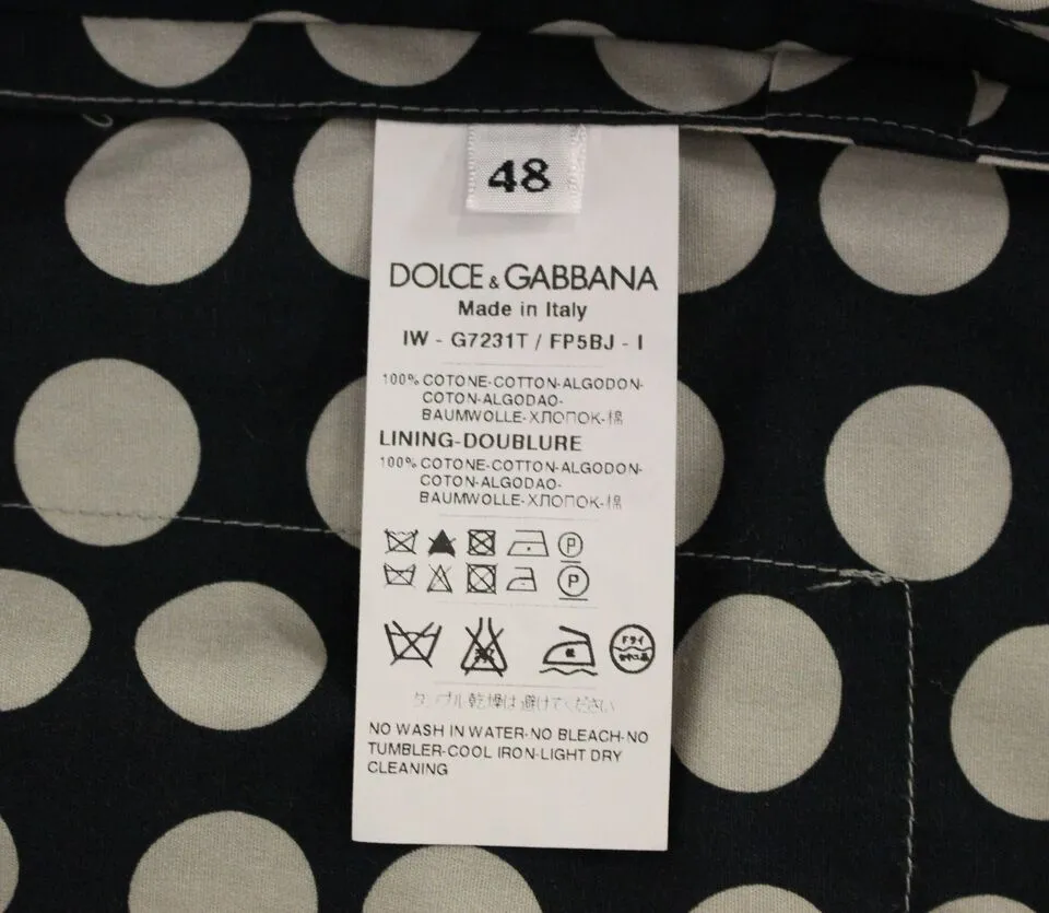 Dolce & Gabbana Men's Elegant Blue Dotted Dress Vest