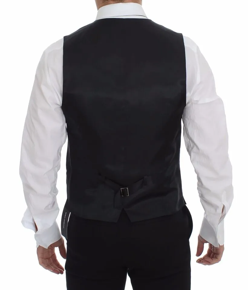 Dolce & Gabbana Men's Sleek Gray Wool Dress Vest