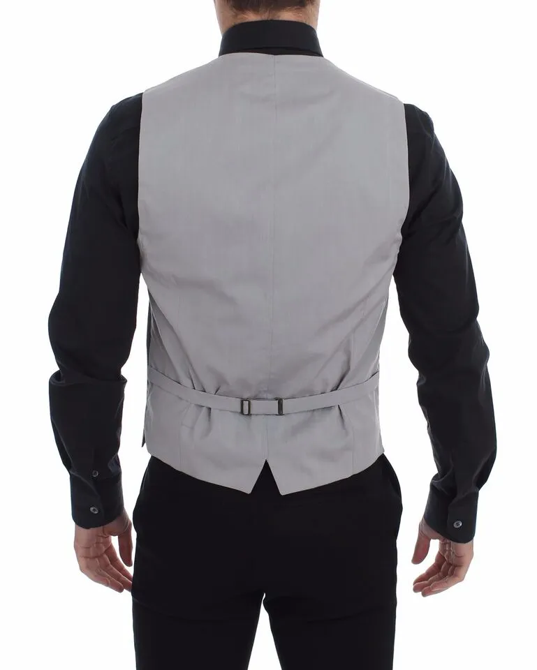 Dolce & Gabbana Men's Elegant Gray Slim Fit Dress Vest