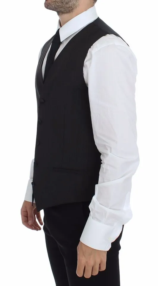 Dolce & Gabbana Men's Classic Gray Wool Blend Dress Vest