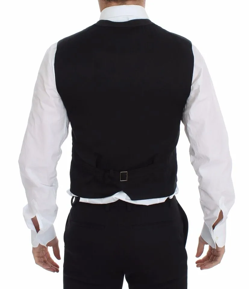 Dolce & Gabbana Men's Elegant Black Dress Vest