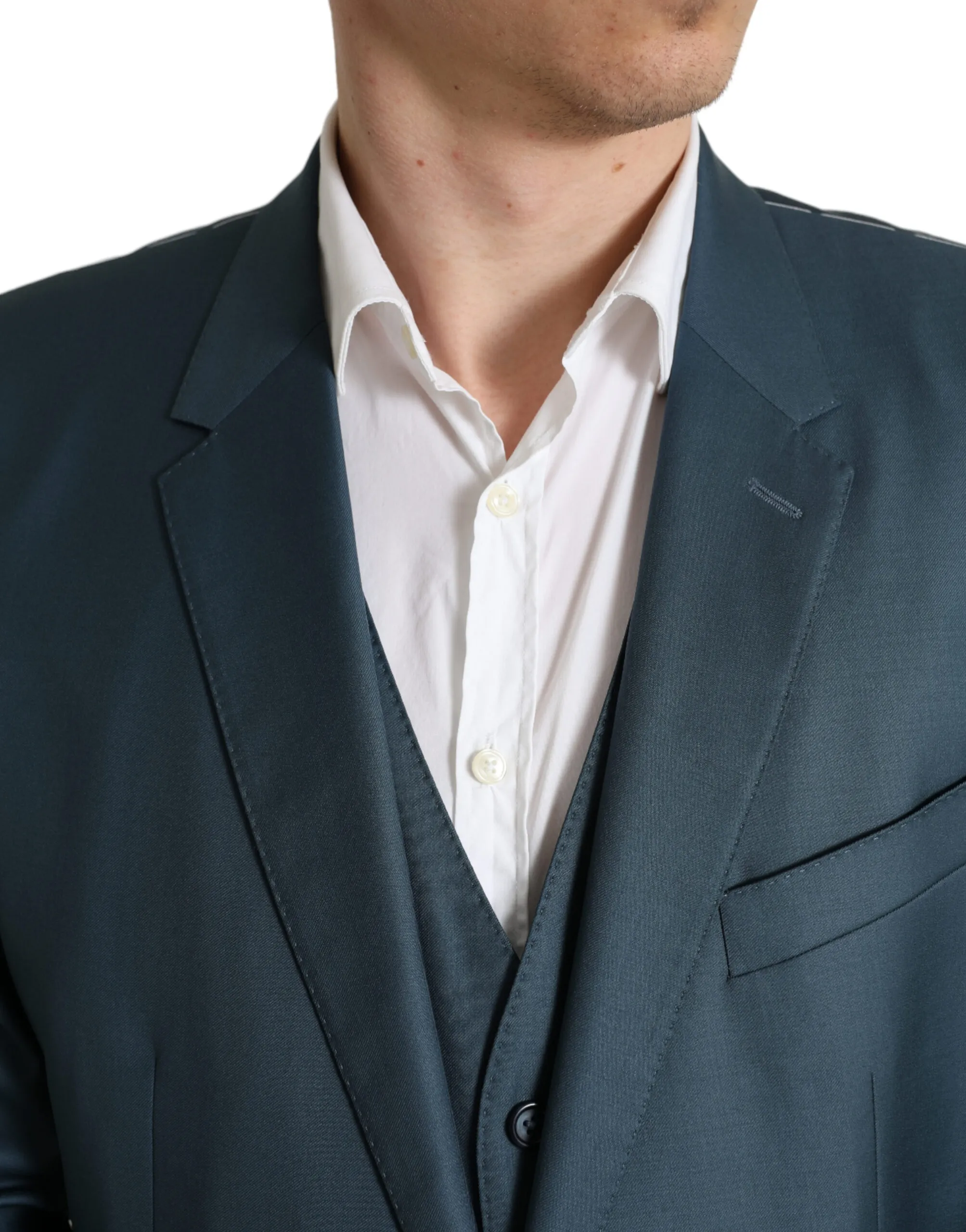 Dolce & Gabbana Men's Elegant Green Martini Two-Piece Wool Suit