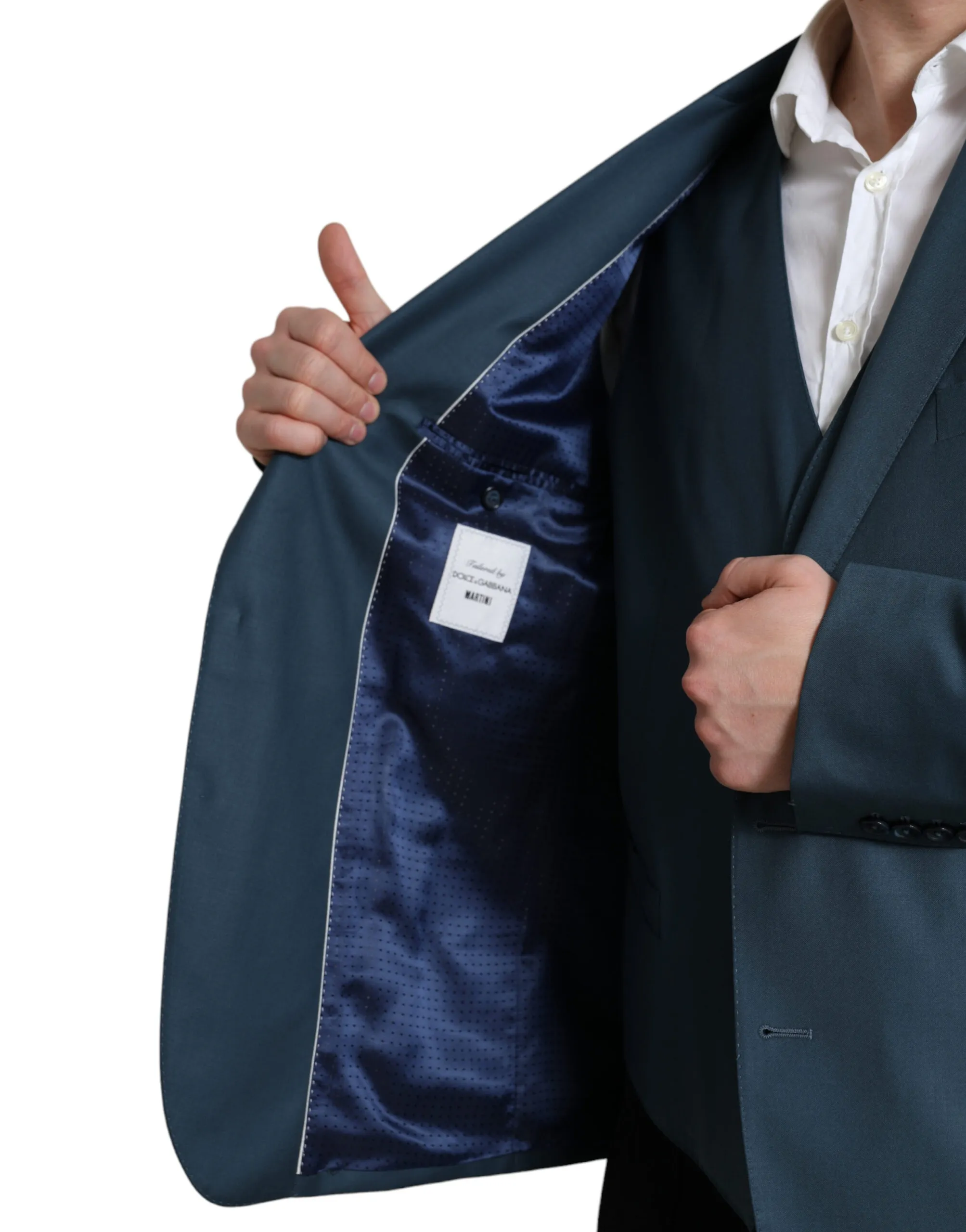 Dolce & Gabbana Men's Elegant Green Martini Two-Piece Wool Suit