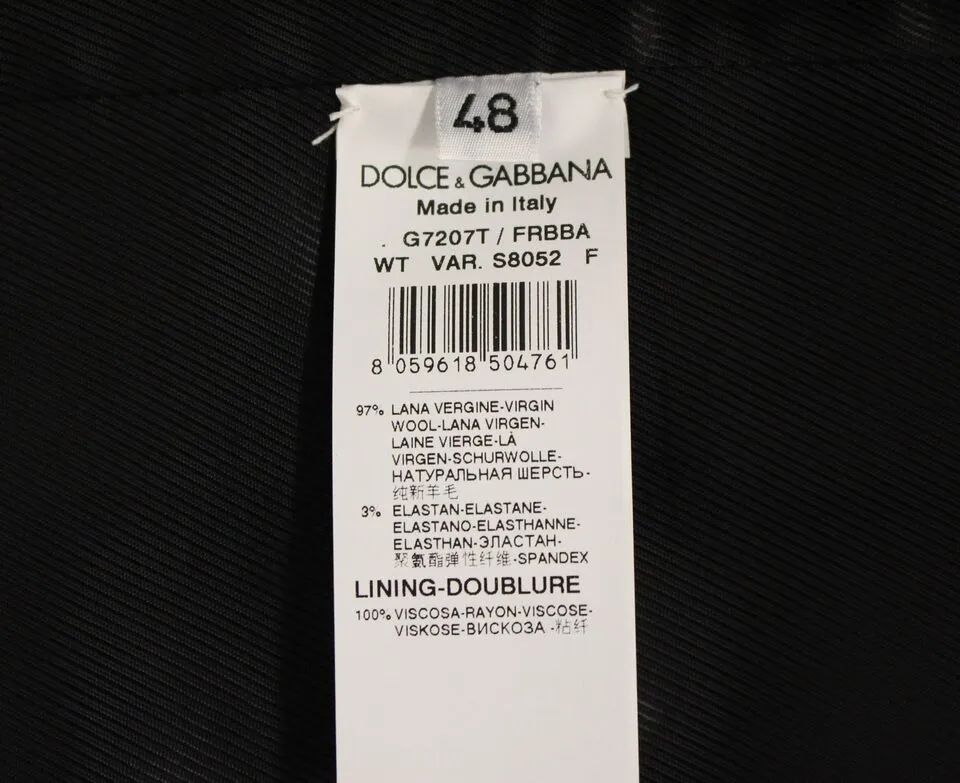 Dolce & Gabbana Men's Elegant Gray Striped Dress Vest