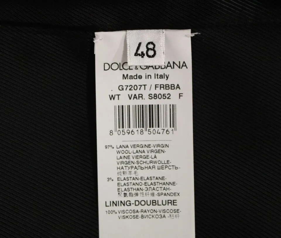 Dolce & Gabbana Men's Elegant Striped Gray Dress Vest