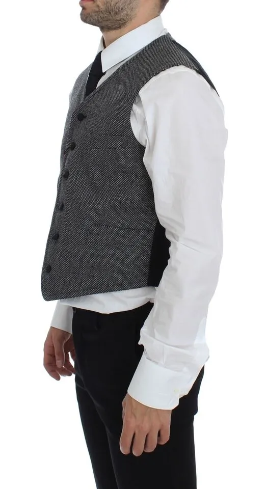 Dolce & Gabbana Men's Elegant Single Breasted Gray Dress Vest