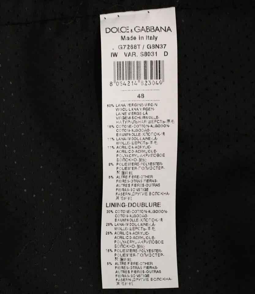 Dolce & Gabbana Men's Elegant Gray Wool Blend Dress Vest