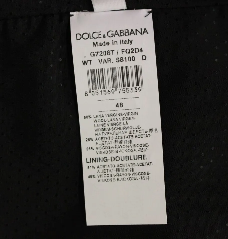 Dolce & Gabbana Men's Elegant Gray Wool Blend Dress Vest