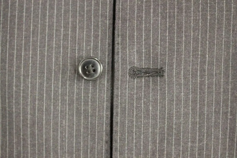 Dolce & Gabbana Men's Elegant Gray Striped Dress Vest