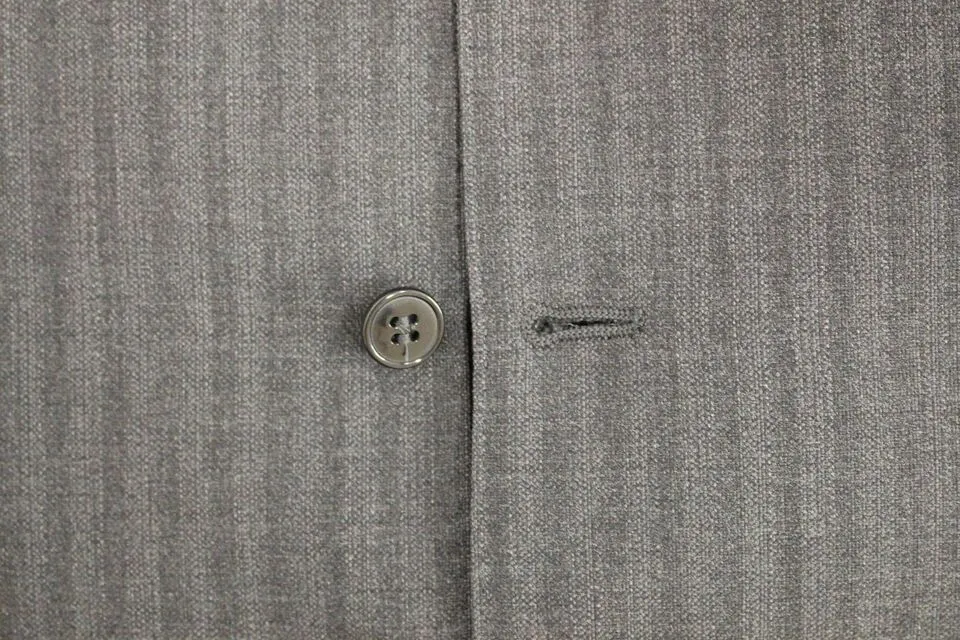 Dolce & Gabbana Men's Elegant Gray Striped Wool Dress Vest