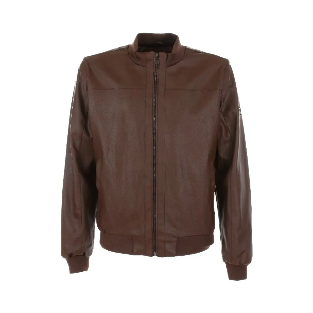 Yes Zee Men's Eco-Leather Perforated Chic Jacket