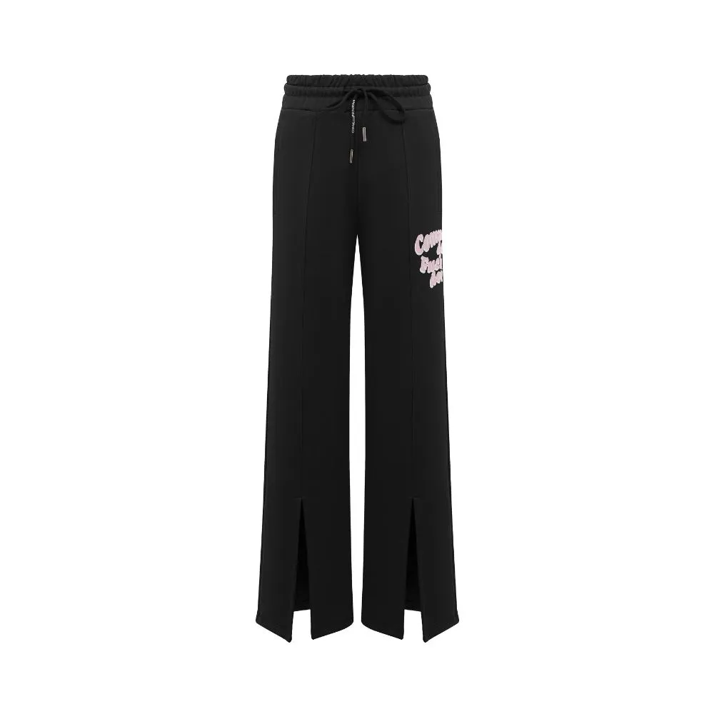 Comme Des Fuckdown Women's Chic Black Cotton Tracksuit Trousers