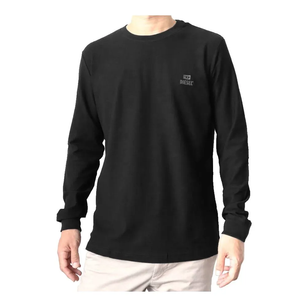 Diesel Men's Sleek Cotton Crew-Neck Sweater With Logo Detail