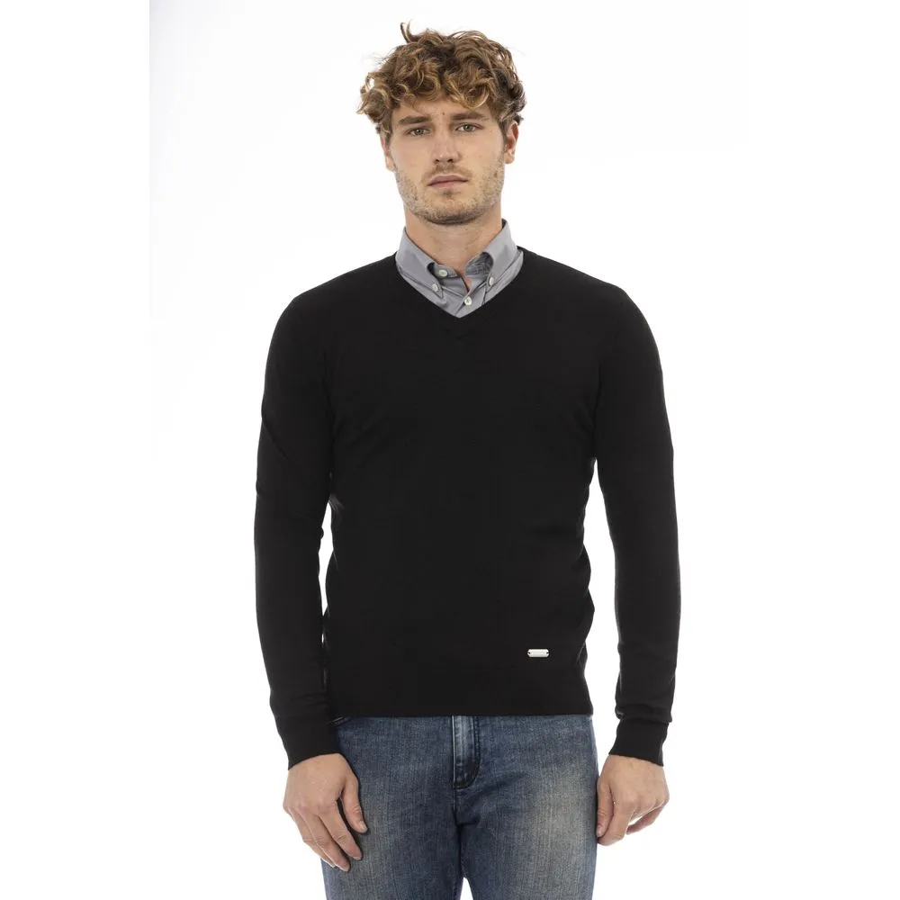 Baldinini Trend Men's Black Wool Mens Sweater