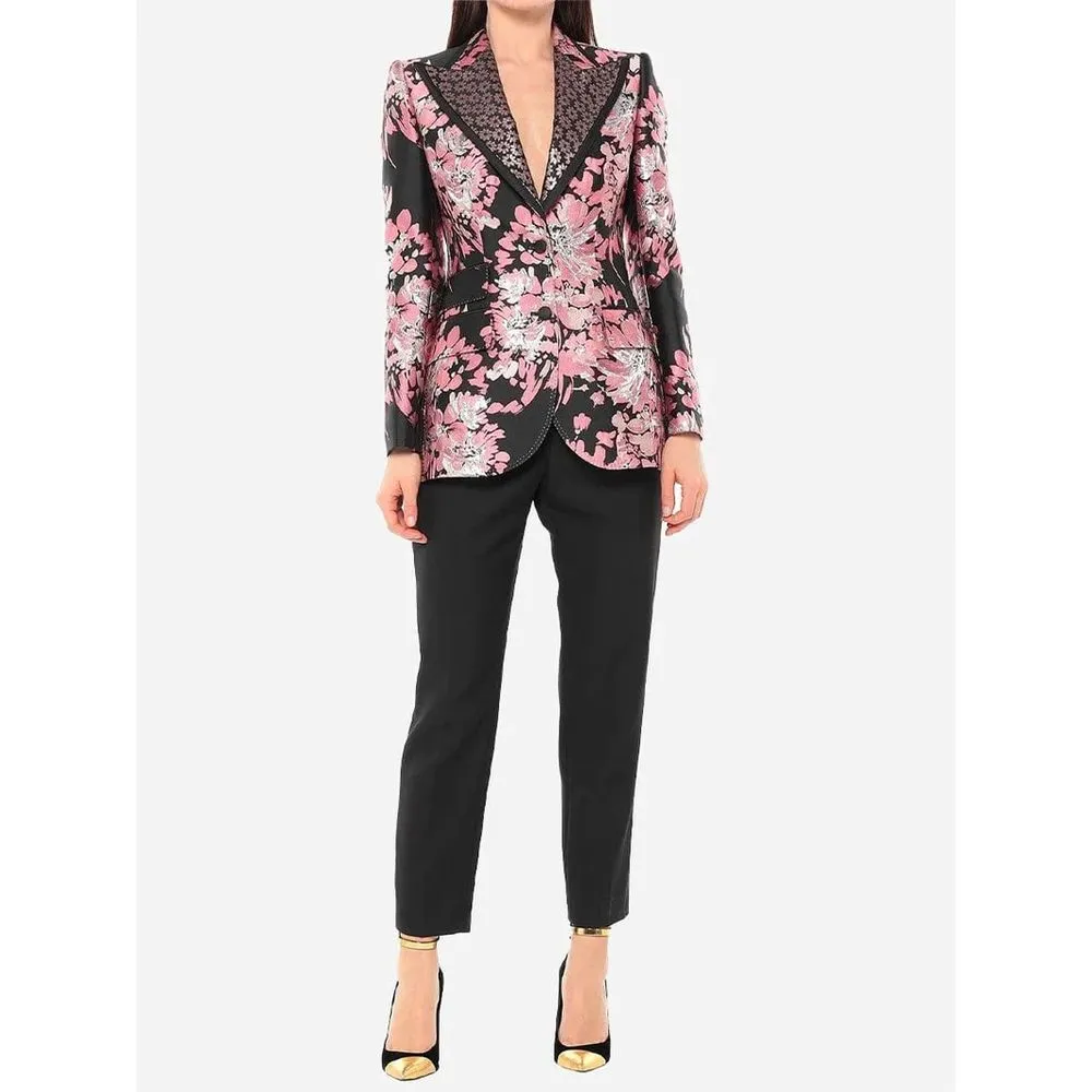 Dolce & Gabbana Women's Floral Jacquard Single-Breasted Jacket