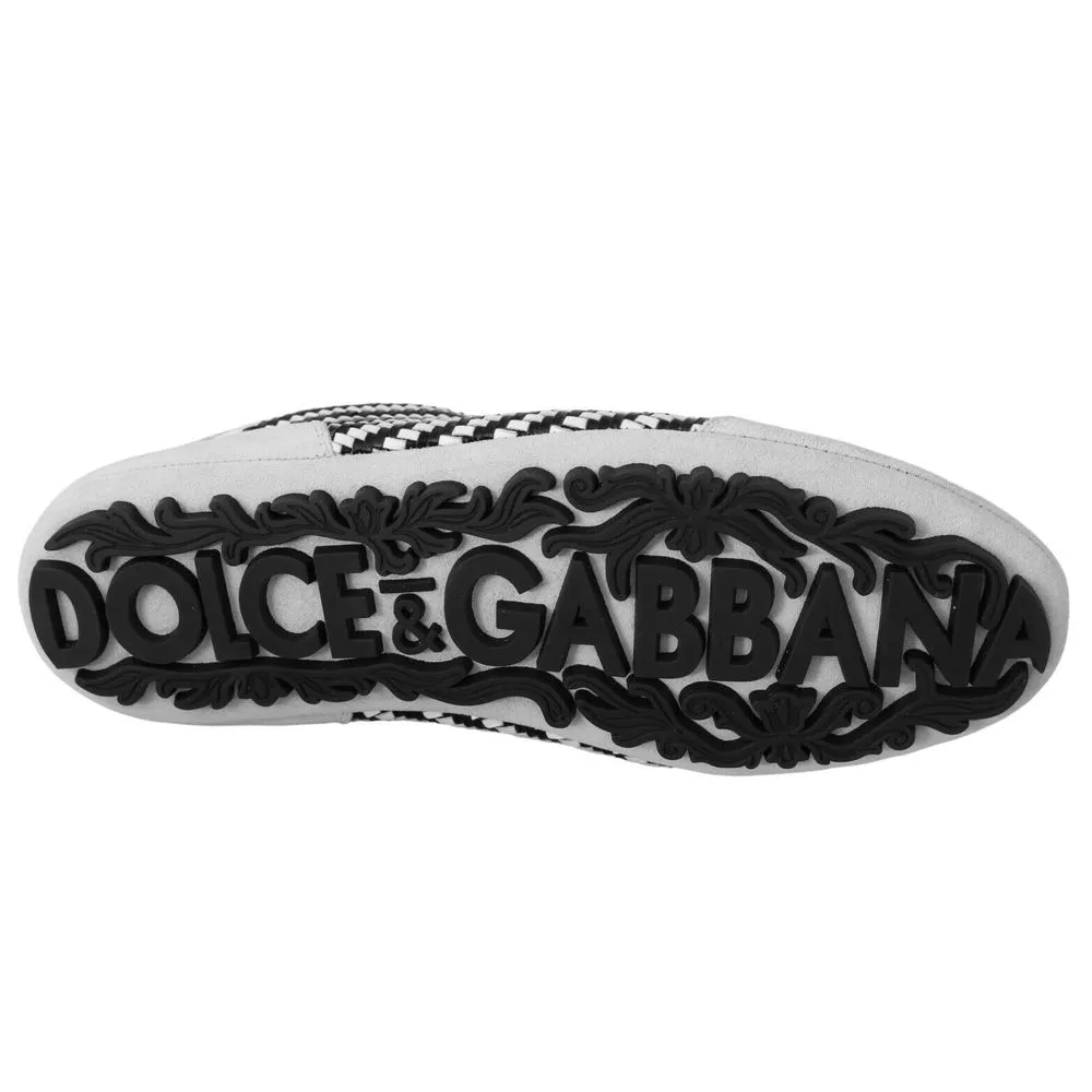 Dolce & Gabbana Men's Elegant Hand-Woven Leather Oxfords