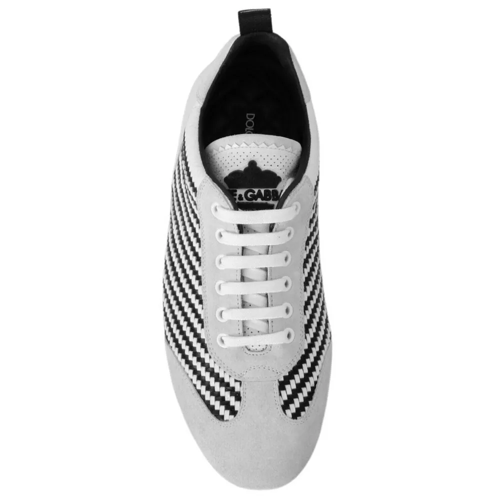 Dolce & Gabbana Men's Elegant Hand-Woven Leather Oxfords