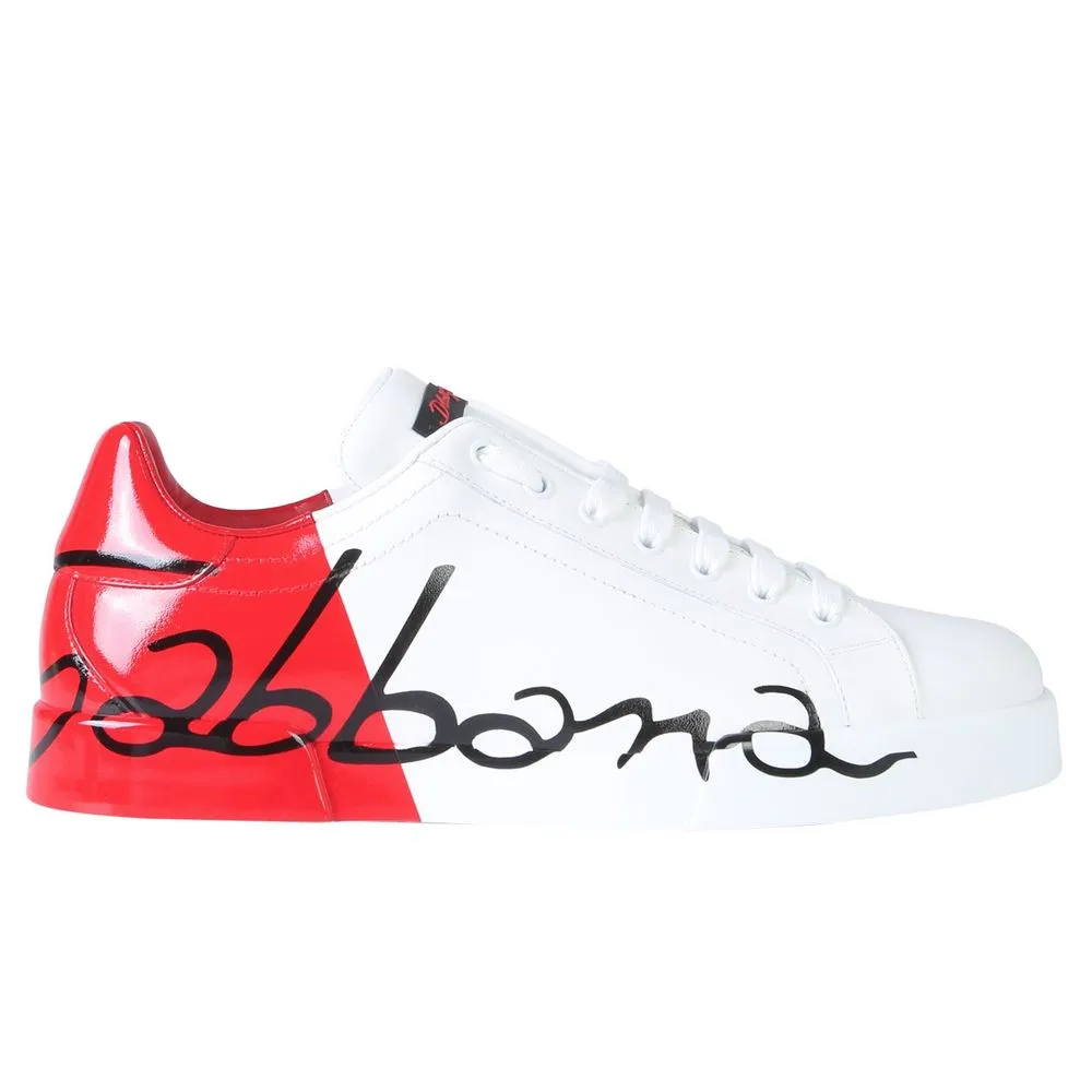 Dolce & Gabbana Women's Chic Red Calfskin Leather Sneakers