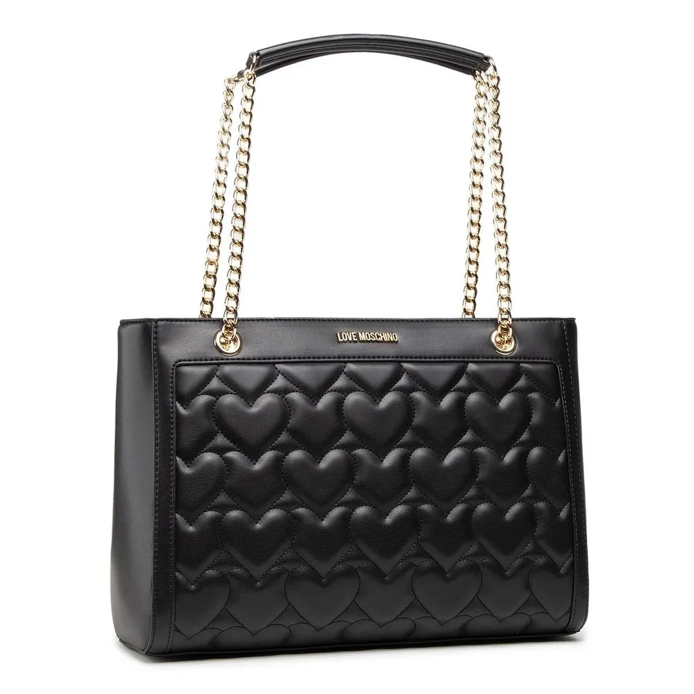 Love Moschino Women's Chic Heart Motif Faux Leather Shopper