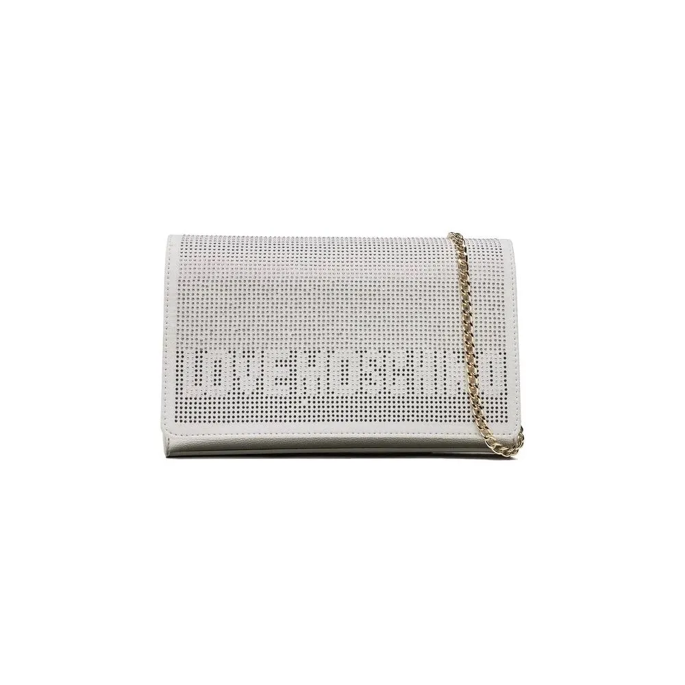 Love Moschino Women's Chic Rhinestone-Embellished Faux Leather Shoulder Bag