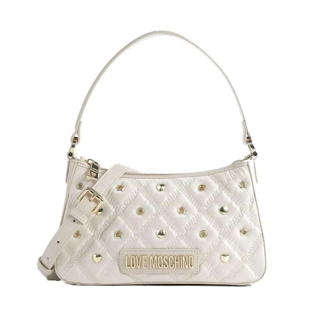 Love Moschino Women's Chic White Nylon Crossbody Beauty