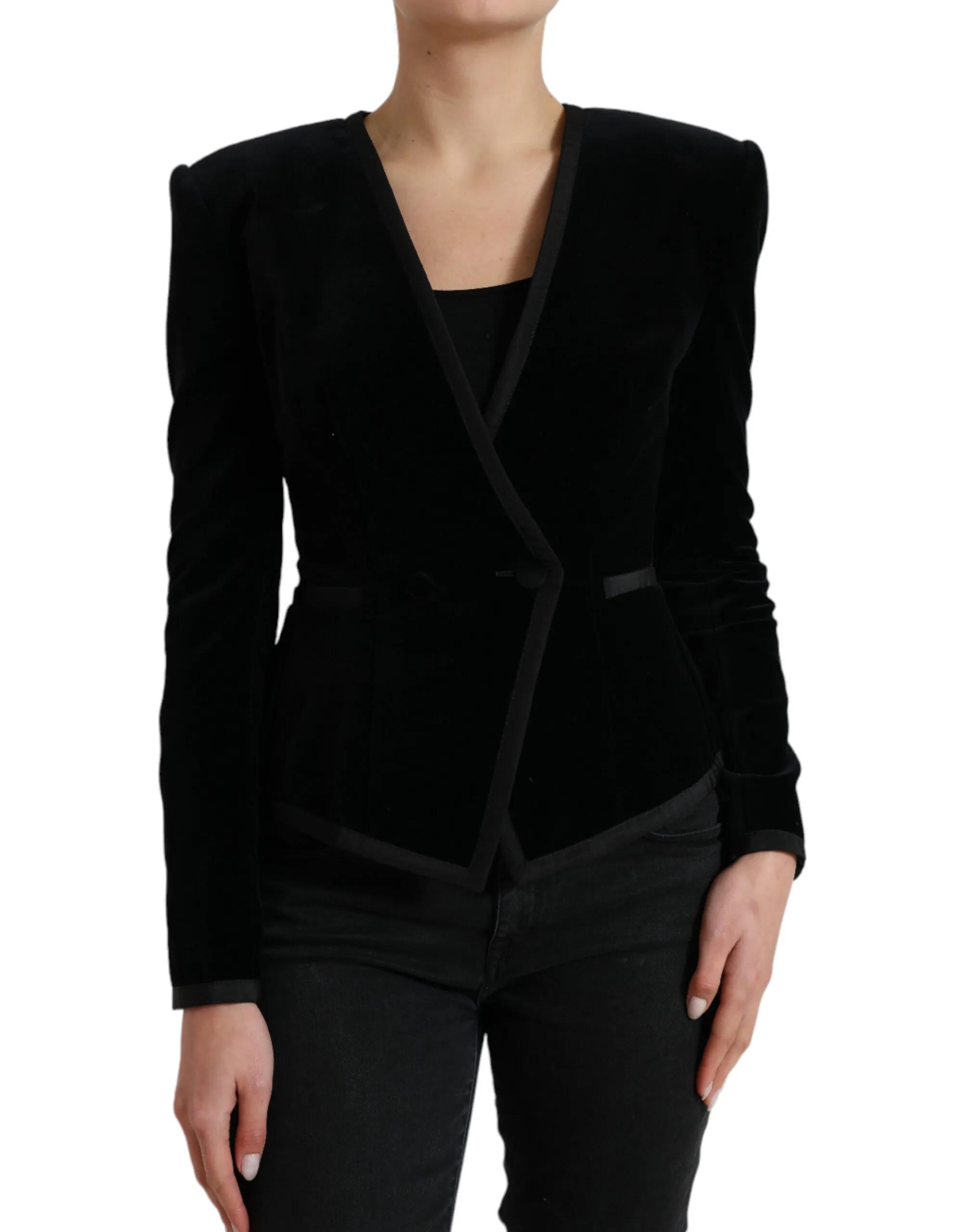 Dolce & Gabbana Women's Elegant Double Breasted Cotton-Silk Blazer