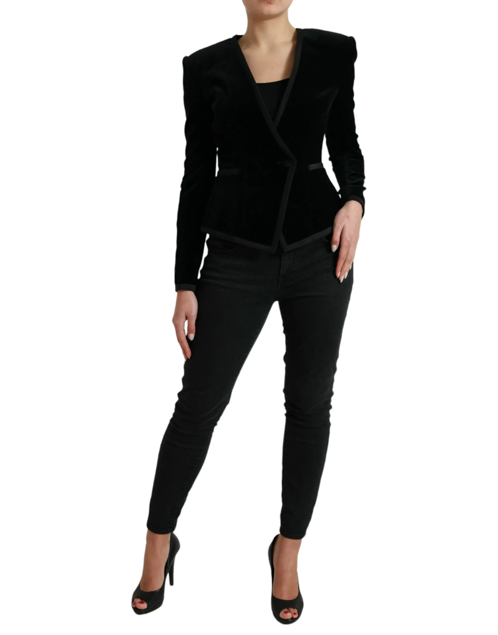 Dolce & Gabbana Women's Elegant Double Breasted Cotton-Silk Blazer