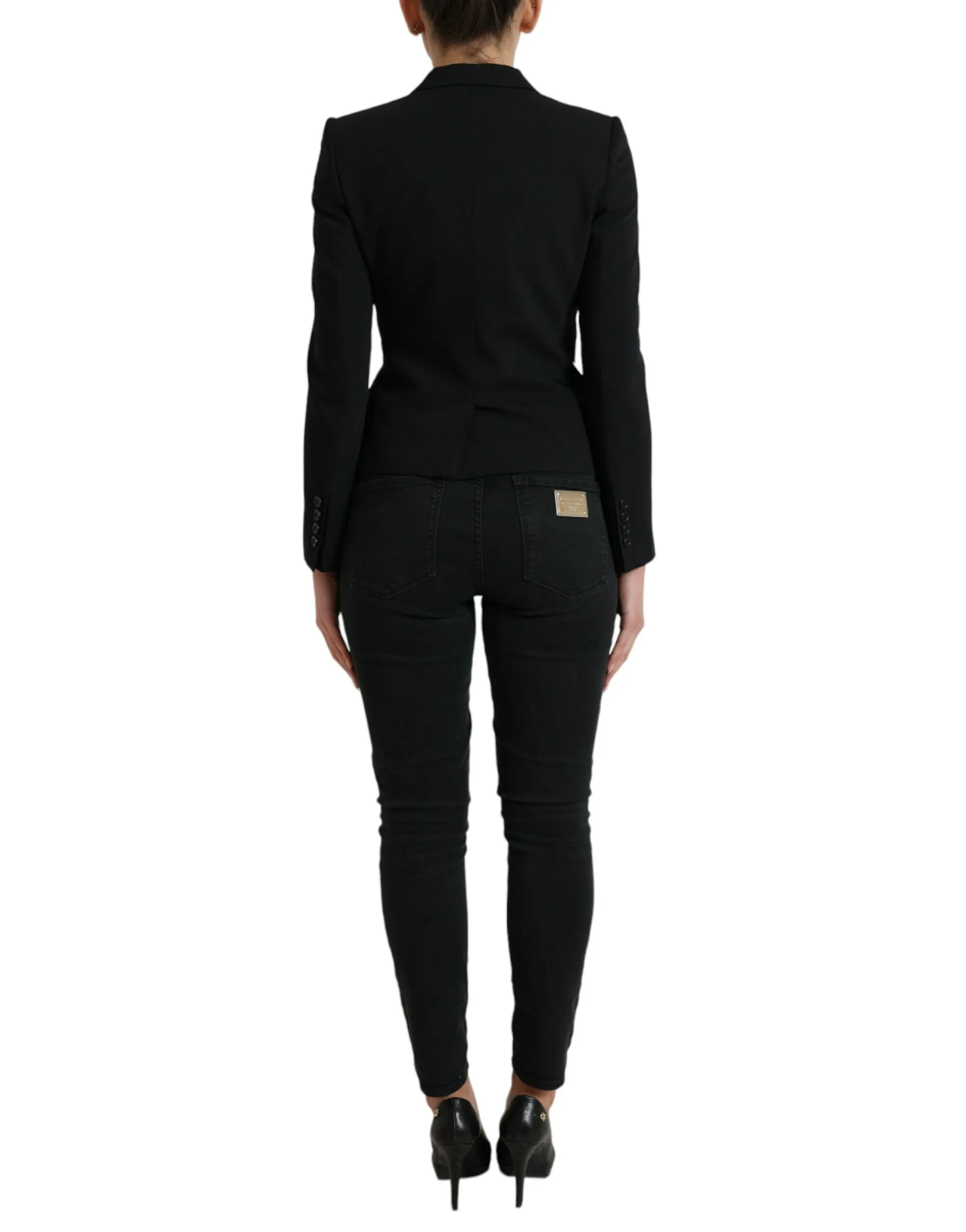 Dolce & Gabbana Women's Chic Wool Blend Peak Lapel Blazer