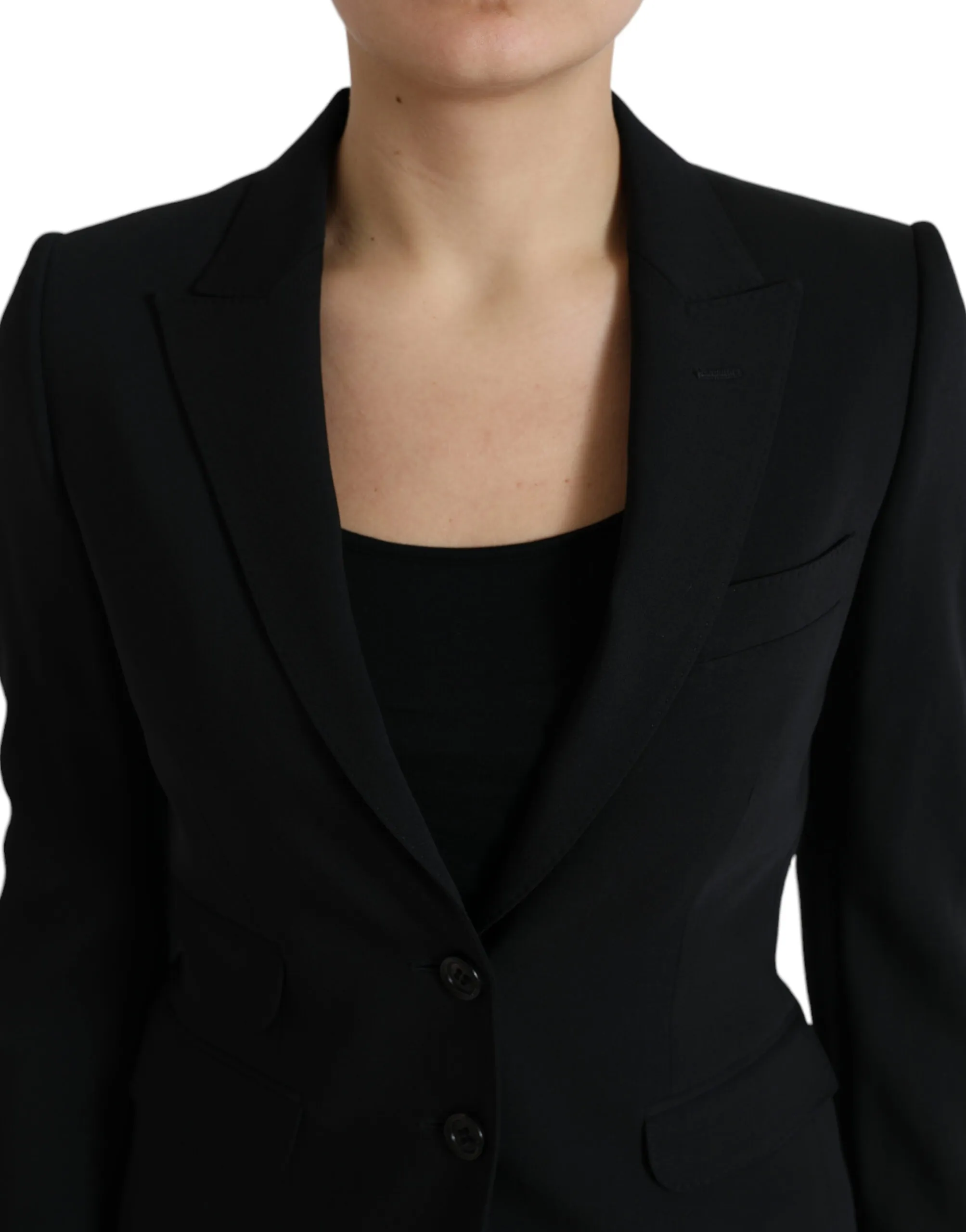 Dolce & Gabbana Women's Chic Wool Blend Peak Lapel Blazer