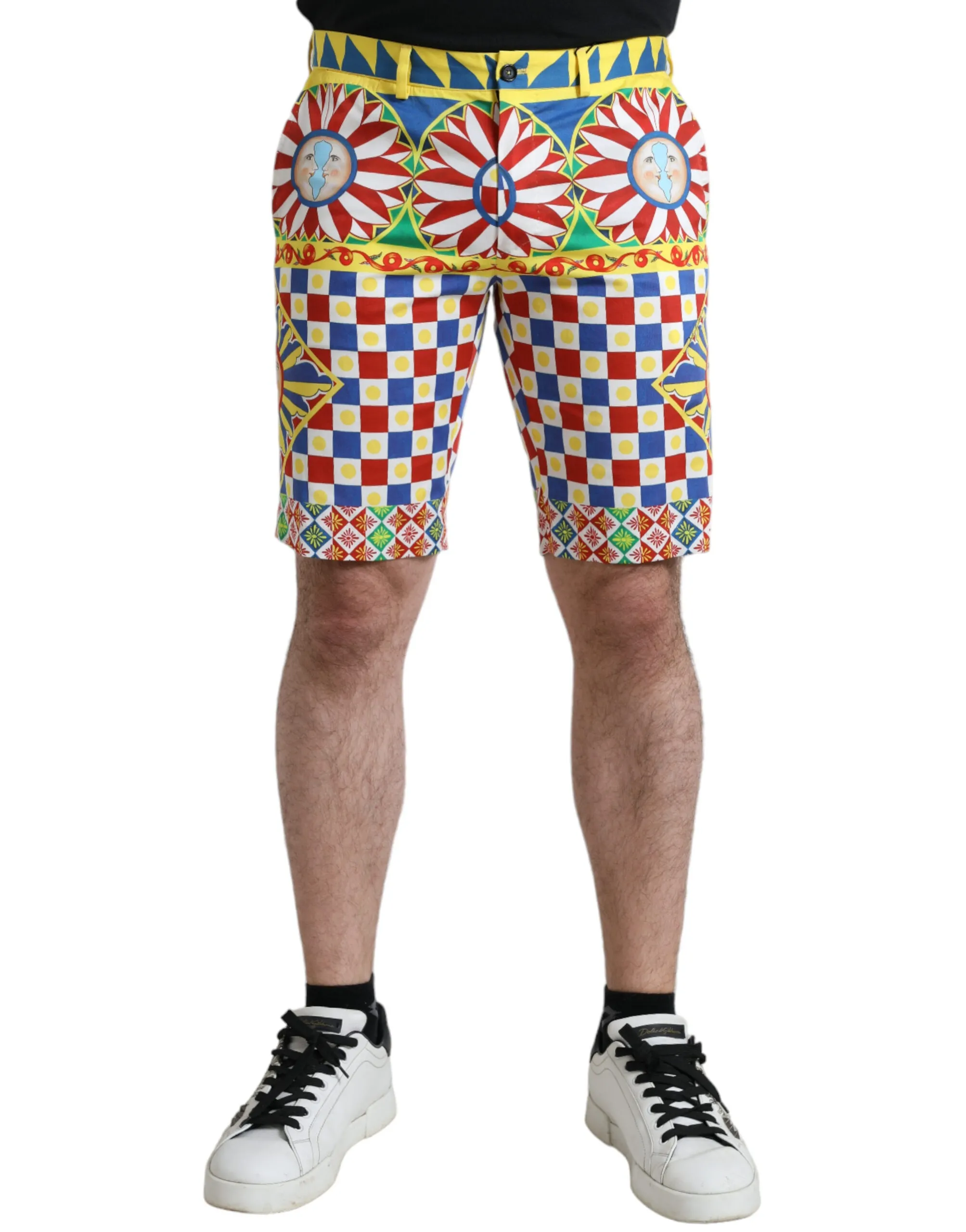 Dolce & Gabbana Men's Multicolor Print Bermuda Shorts