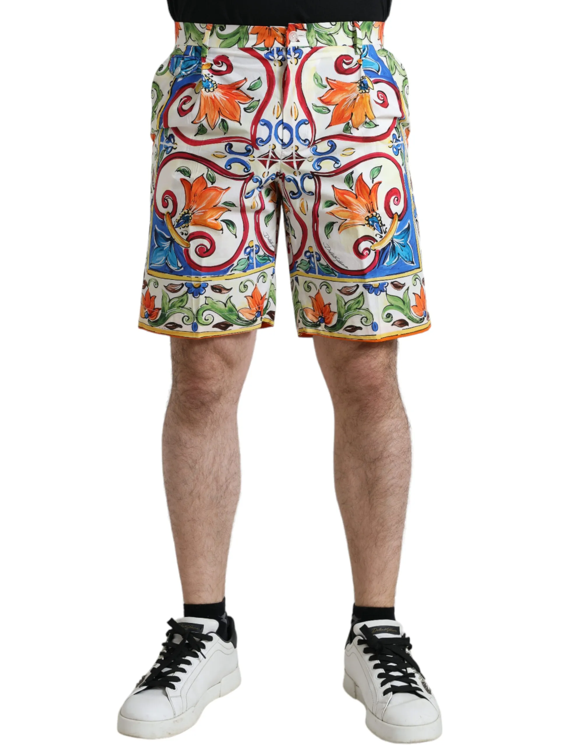 Dolce & Gabbana Men's Majestic Majolica Print Bermuda Shorts