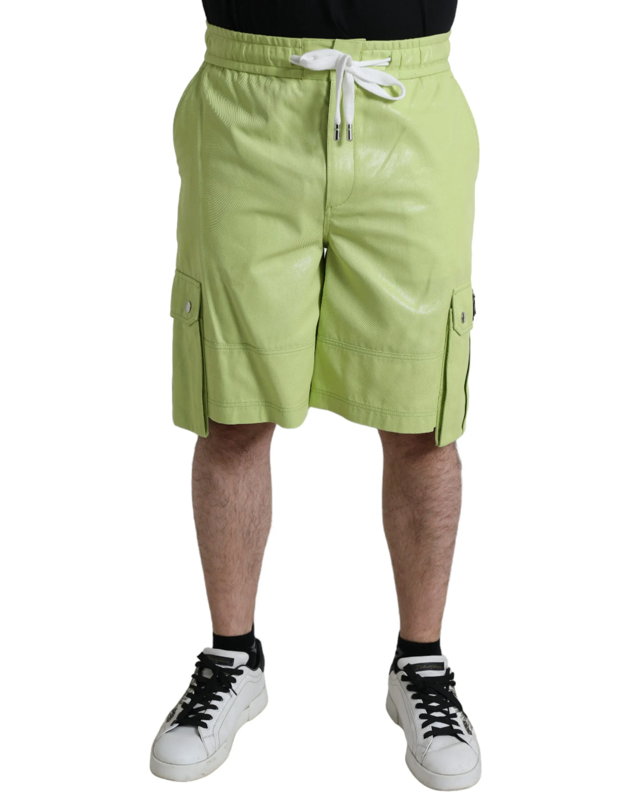 Dolce & Gabbana Men's Chic Light Green Cotton Bermuda Shorts