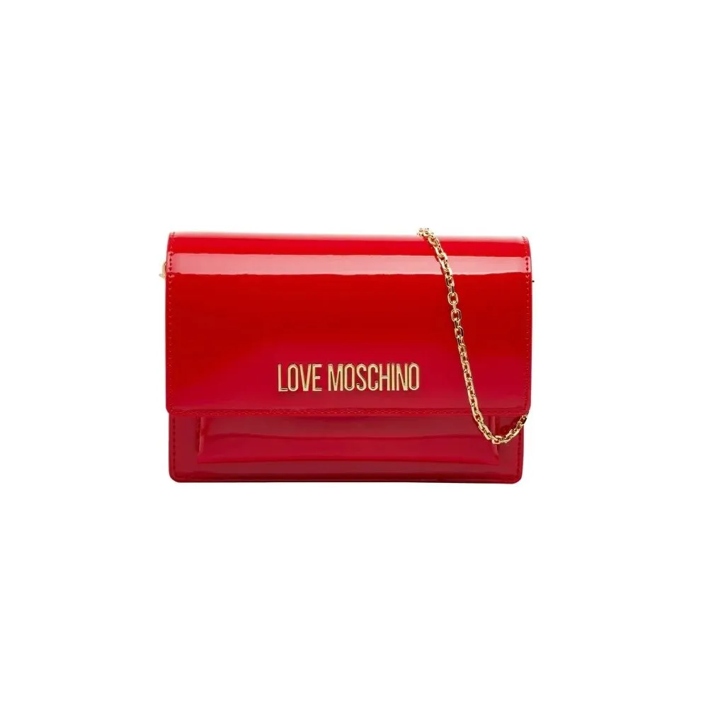 Love Moschino Women's Chic Crimson Crossbody - Varnished Elegance