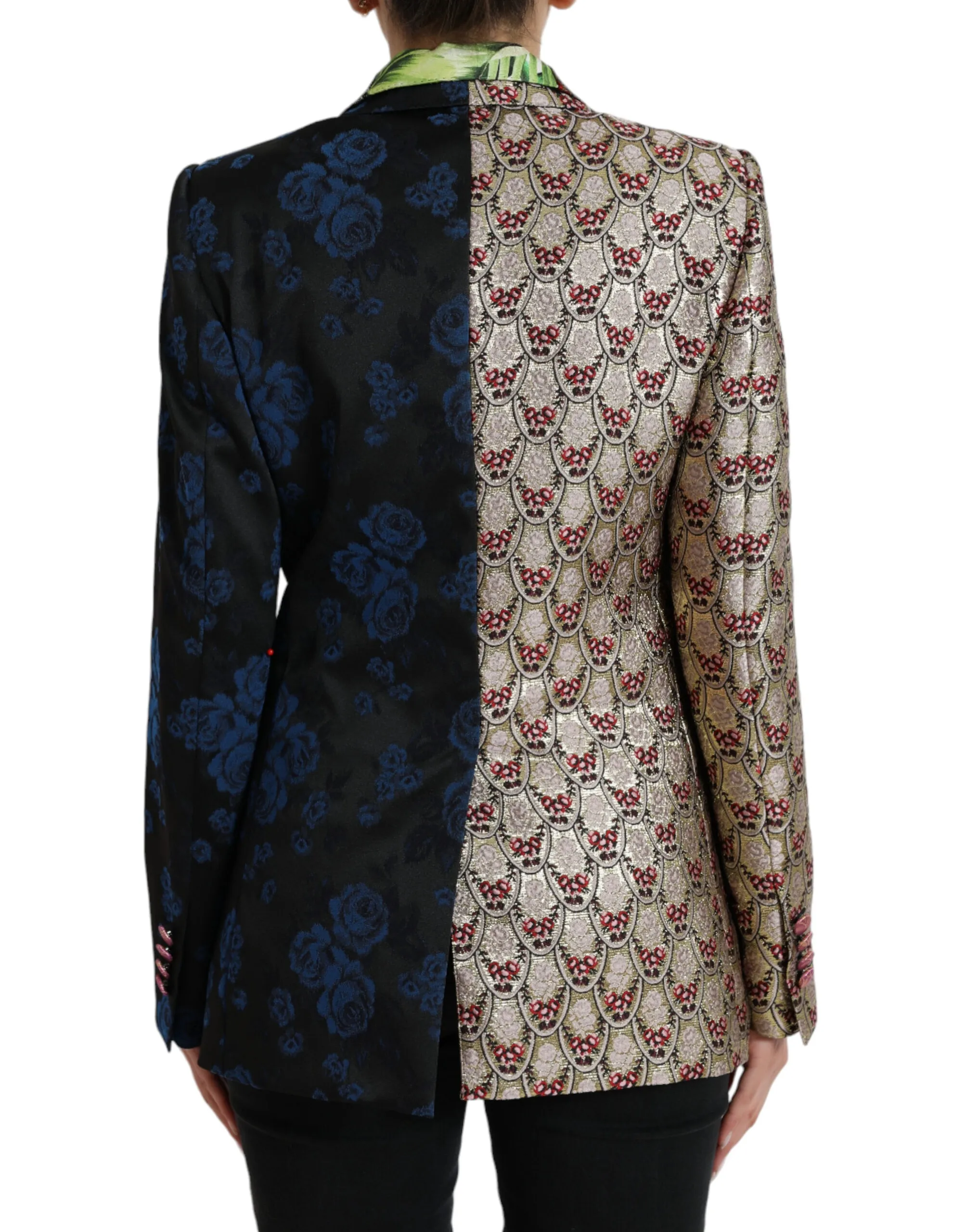 Dolce & Gabbana Women's Elegant Multicolor Patchwork Blazer