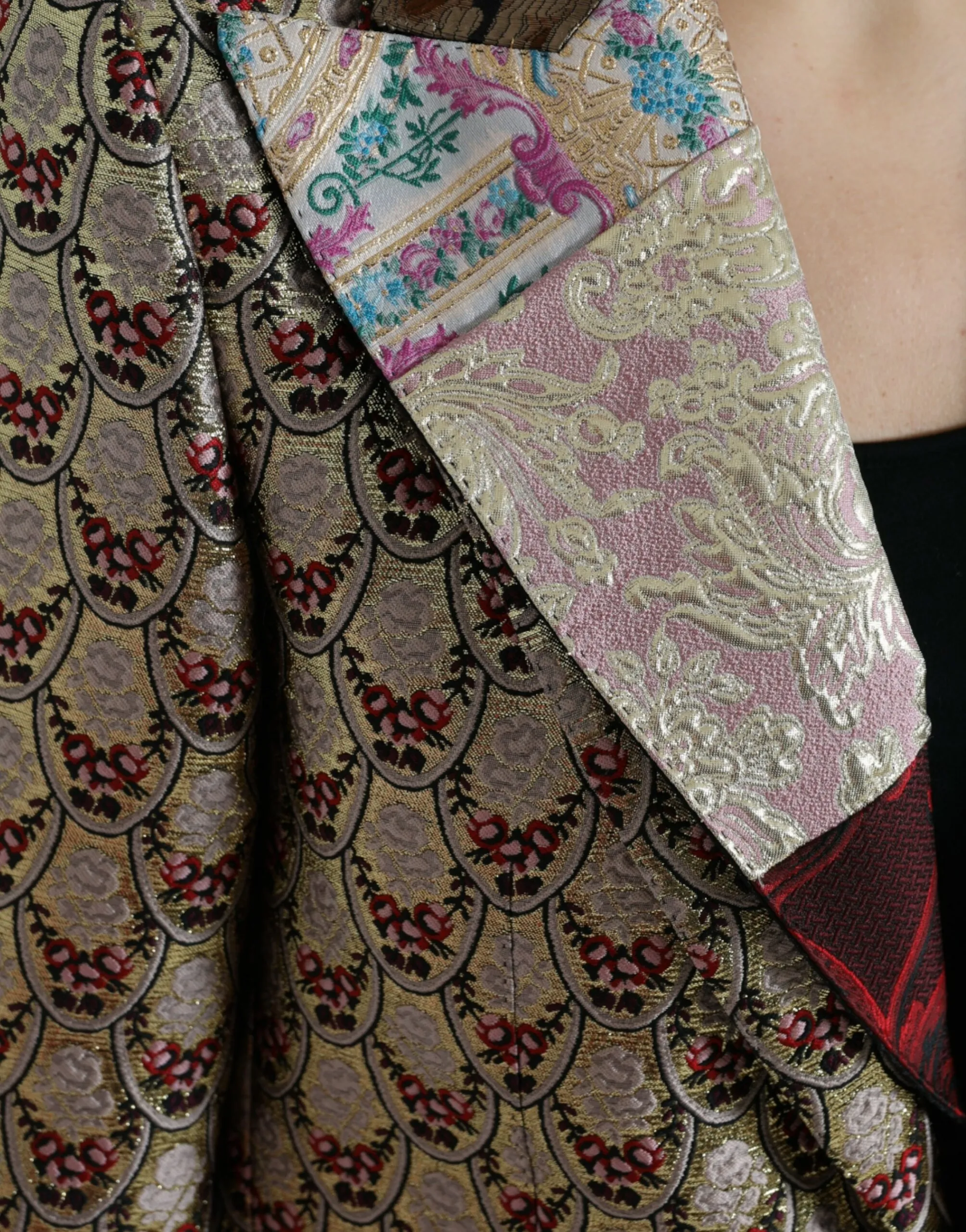 Dolce & Gabbana Women's Elegant Multicolor Patchwork Blazer