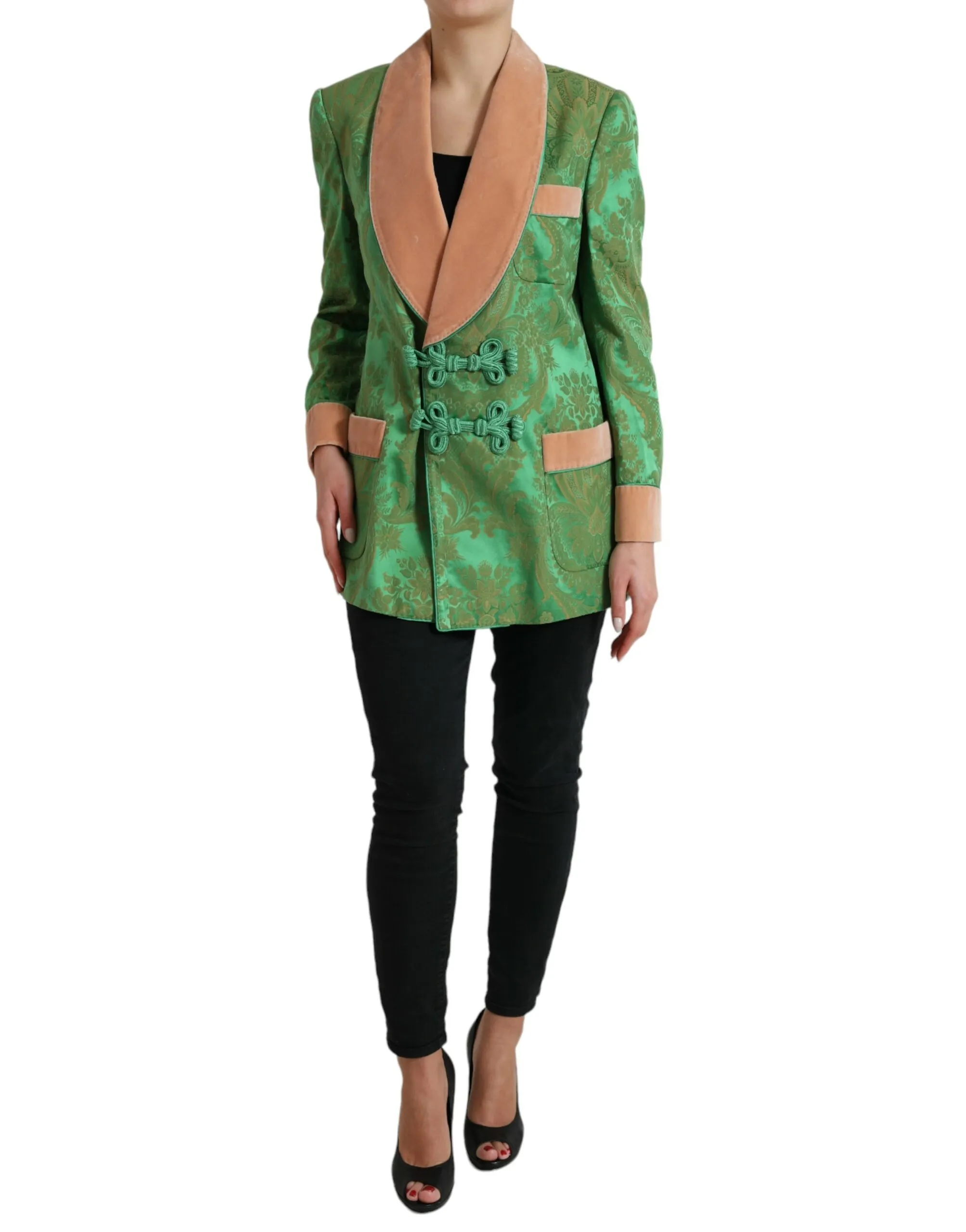 Dolce & Gabbana Women's Floral Elegance Double Breasted Blazer