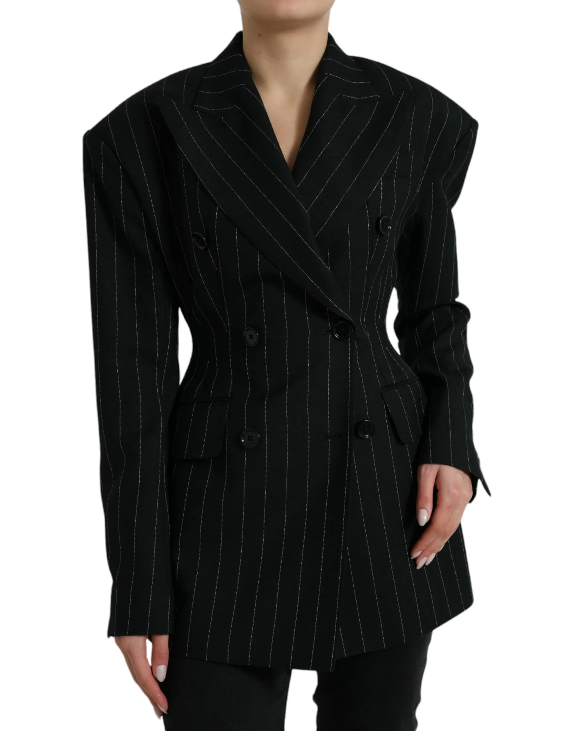 Dolce & Gabbana Women's Elegant Striped Virgin Wool Blazer