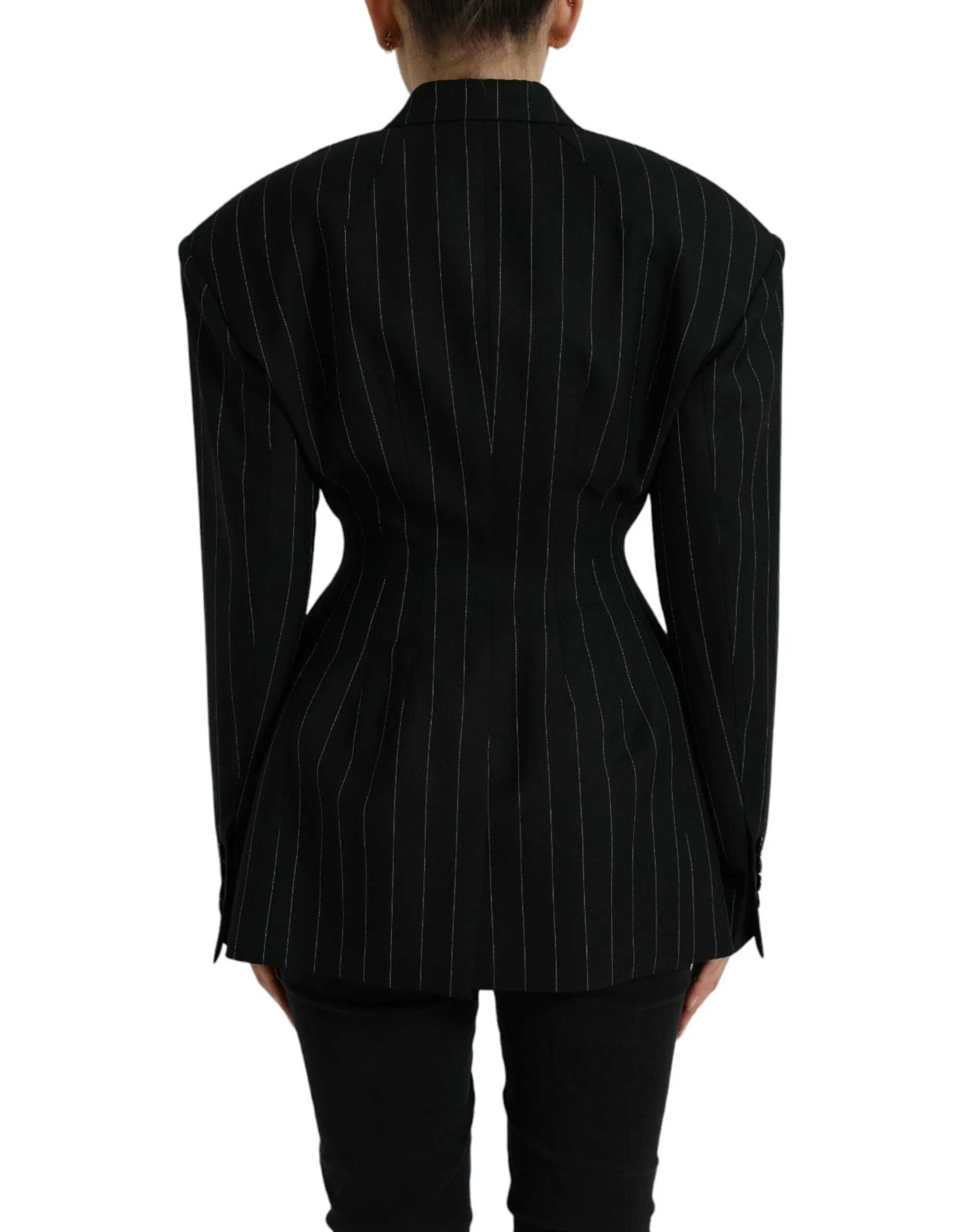 Dolce & Gabbana Women's Elegant Striped Virgin Wool Blazer