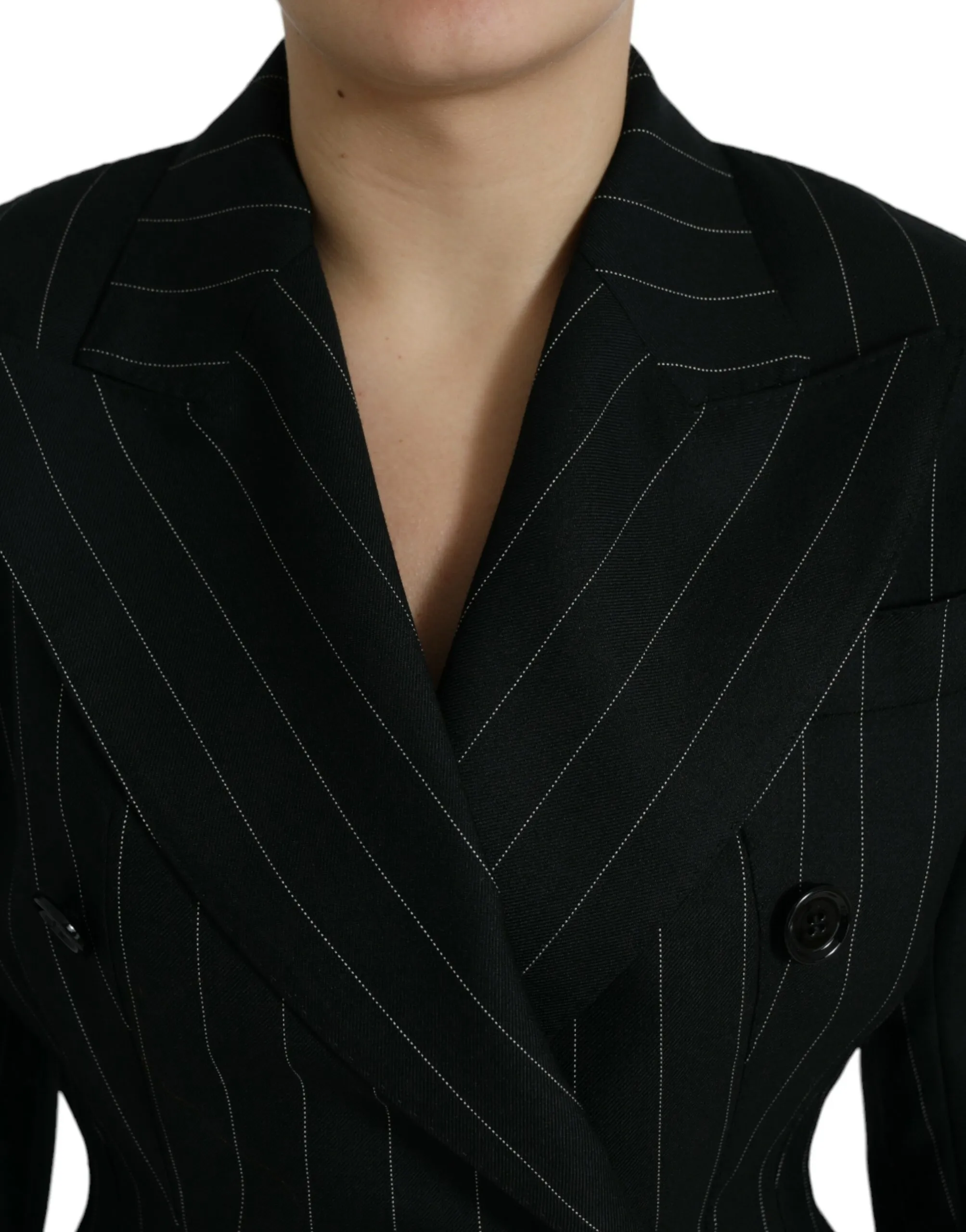 Dolce & Gabbana Women's Elegant Striped Virgin Wool Blazer