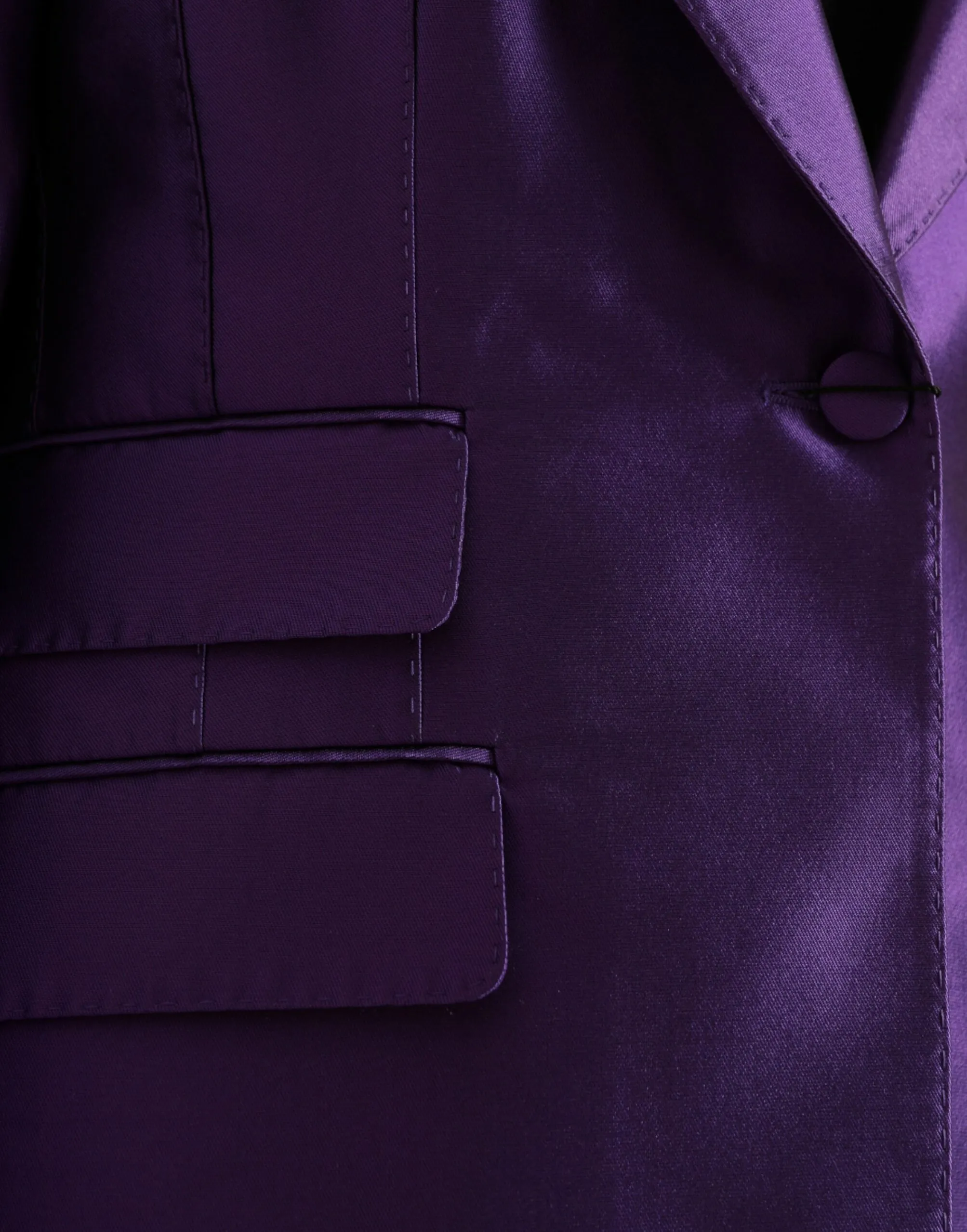 Dolce & Gabbana Women's Elegant Purple Silk Single Breasted Suit