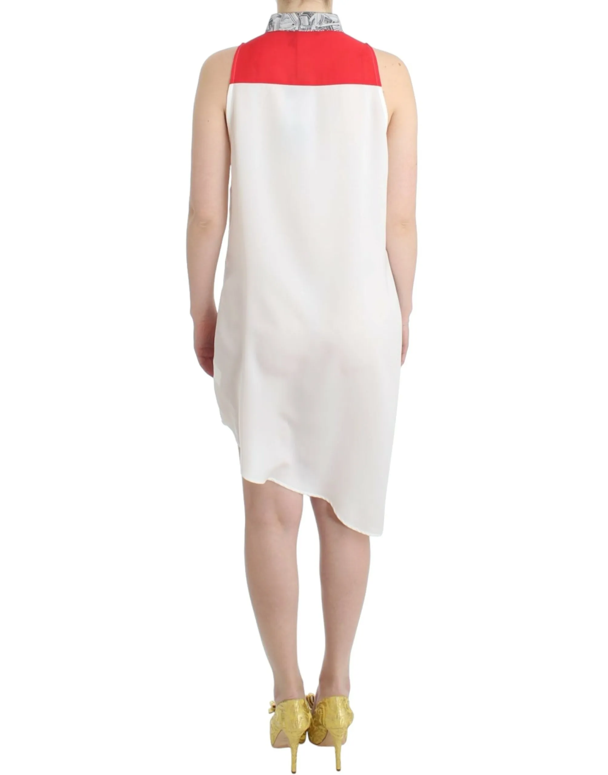 Costume National Women's Asymmetric Hem Button-Up Shirt Dress