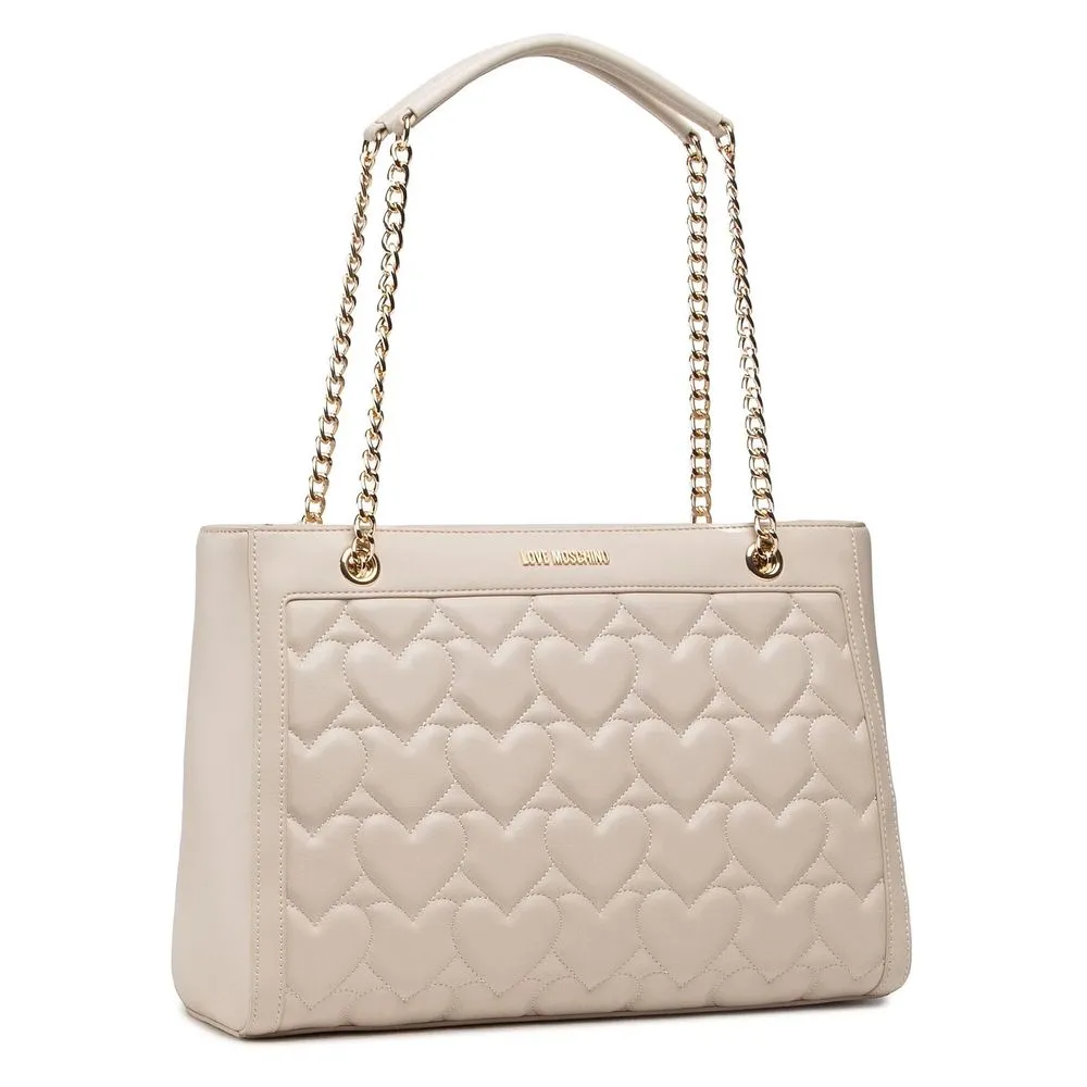 Love Moschino Women's Chic Heart Motif Faux Leather Shopper