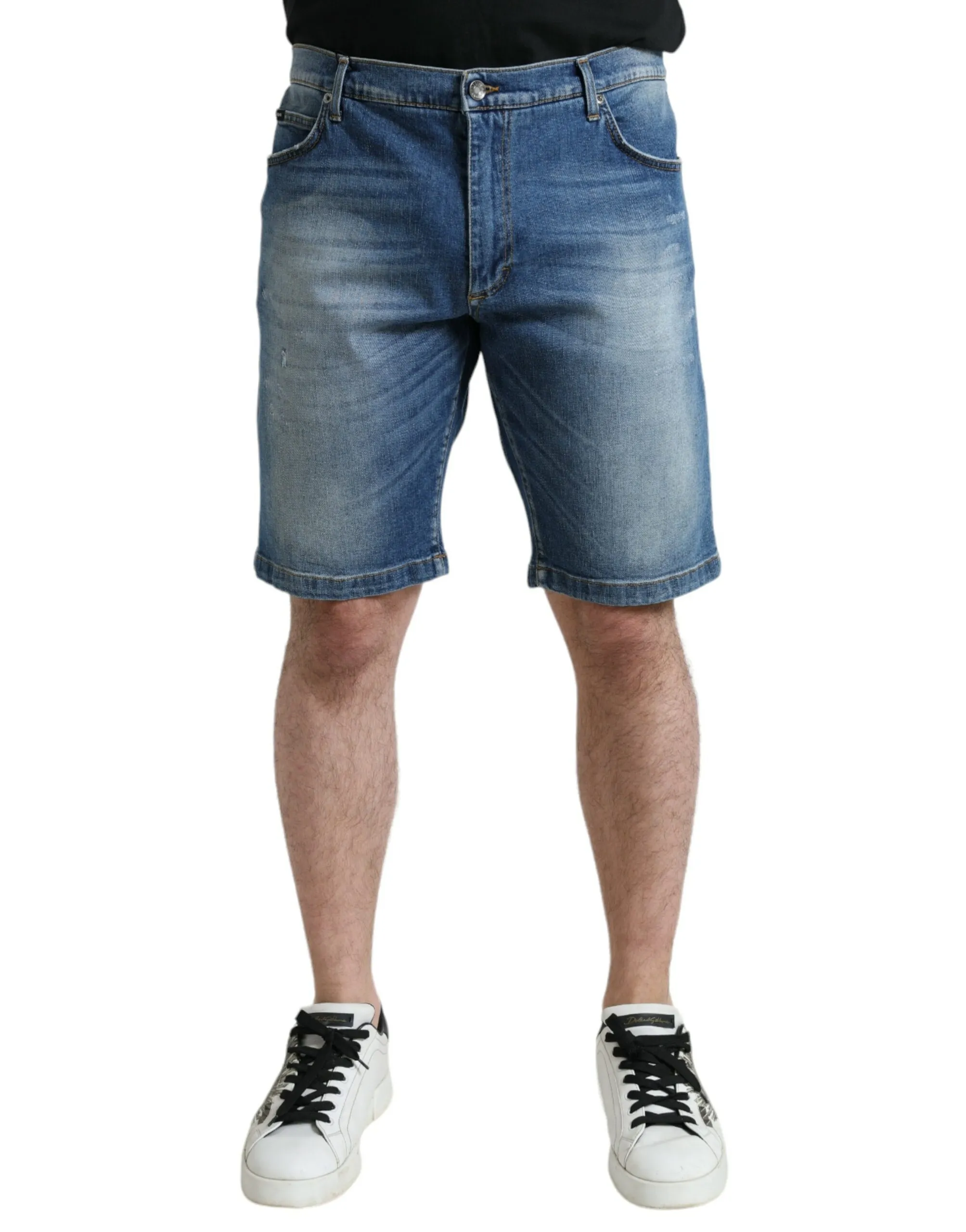 Dolce & Gabbana Men's Exquisite Italian Designer Denim Bermuda Shorts