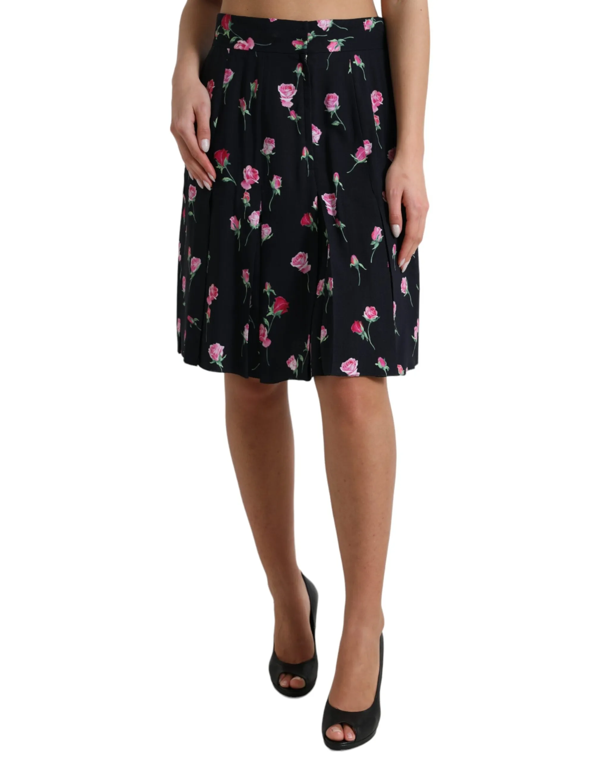 Dolce & Gabbana Women's Elegant Floral A-Line Knee-Length Skirt