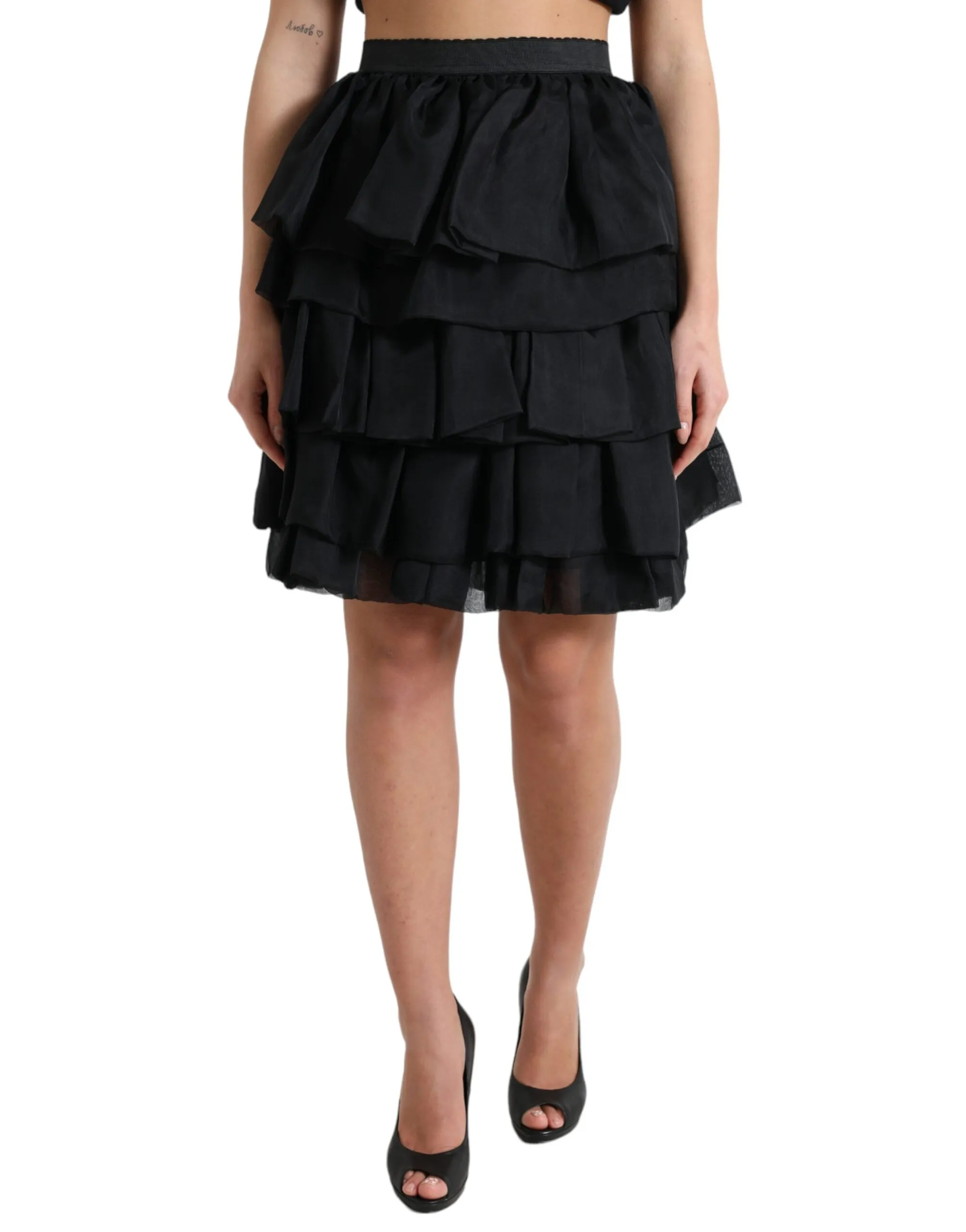 Dolce & Gabbana Women's Elegant Tiered A-Line Mini Skirt