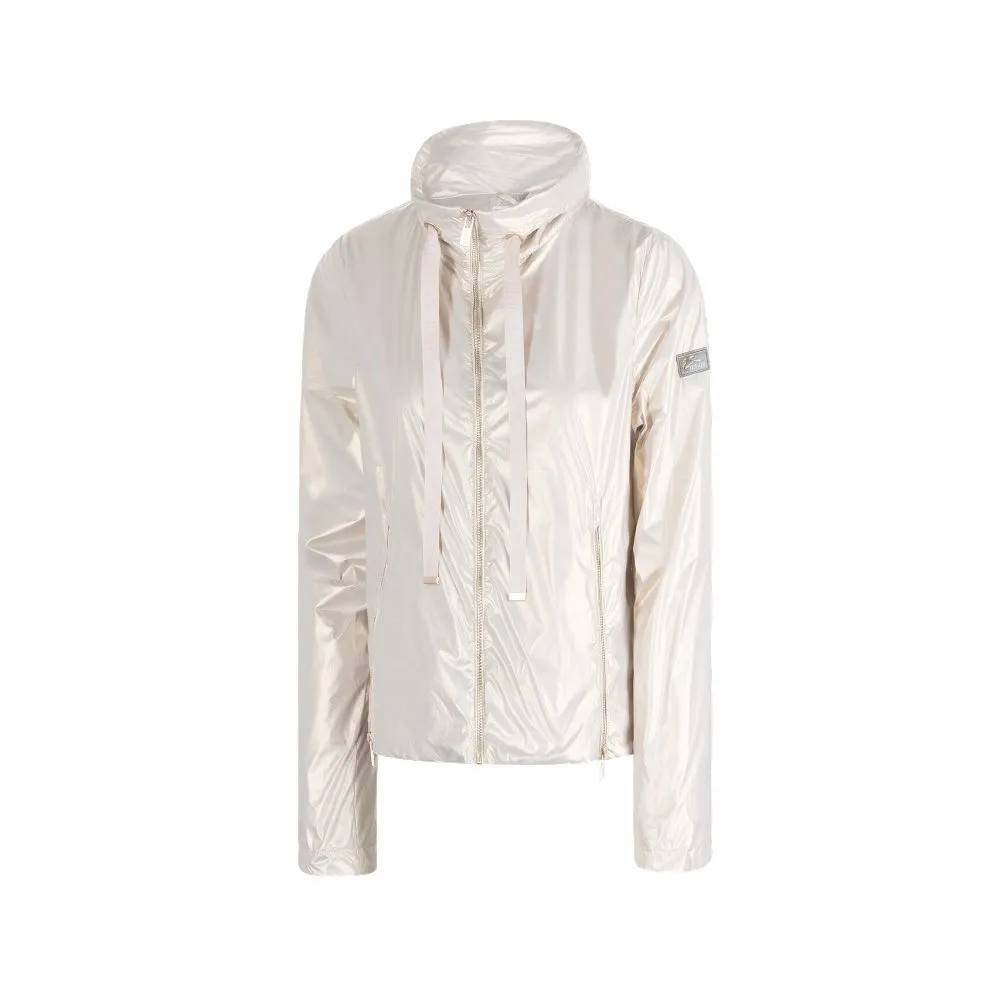 Yes Zee Women's Pearlescent Chic Nylon Jacket for Elegant Evenings